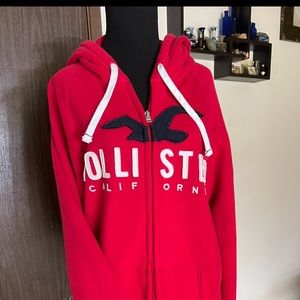 Red Hollister Zip Up